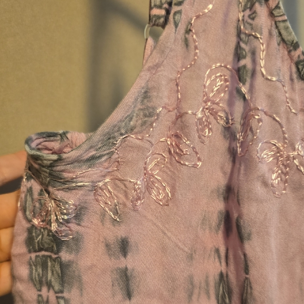 India Boutique Pink and Gray Maxi Dress - Picture 3 of 6